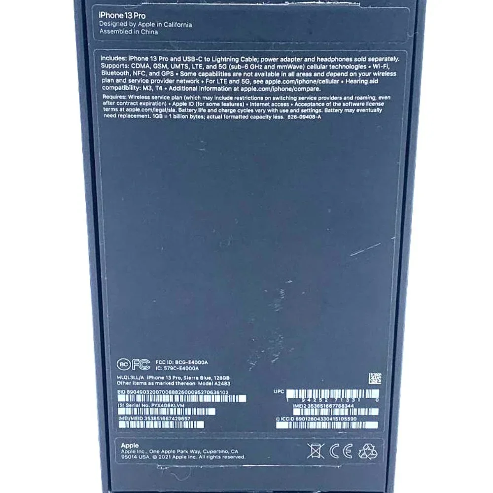 Apple iPhone 13 Pro - SIERRA BLUE - EMPTY BOX ONLY